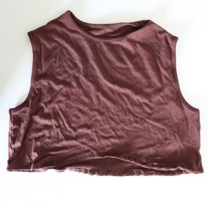 shein cropped brown top